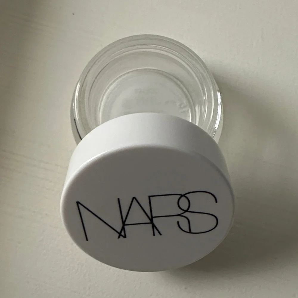 NARS White Cosmetic Jar with Black Logo - empty